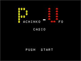 Title screen of Pachinko-Ufo on the Casio PV-1000.