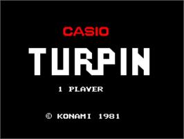 Title screen of Turpin on the Casio PV-1000.