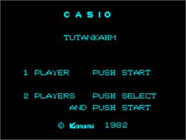 Title screen of Tutankham on the Casio PV-1000.