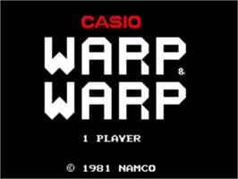 Title screen of Warp And Warp on the Casio PV-1000.