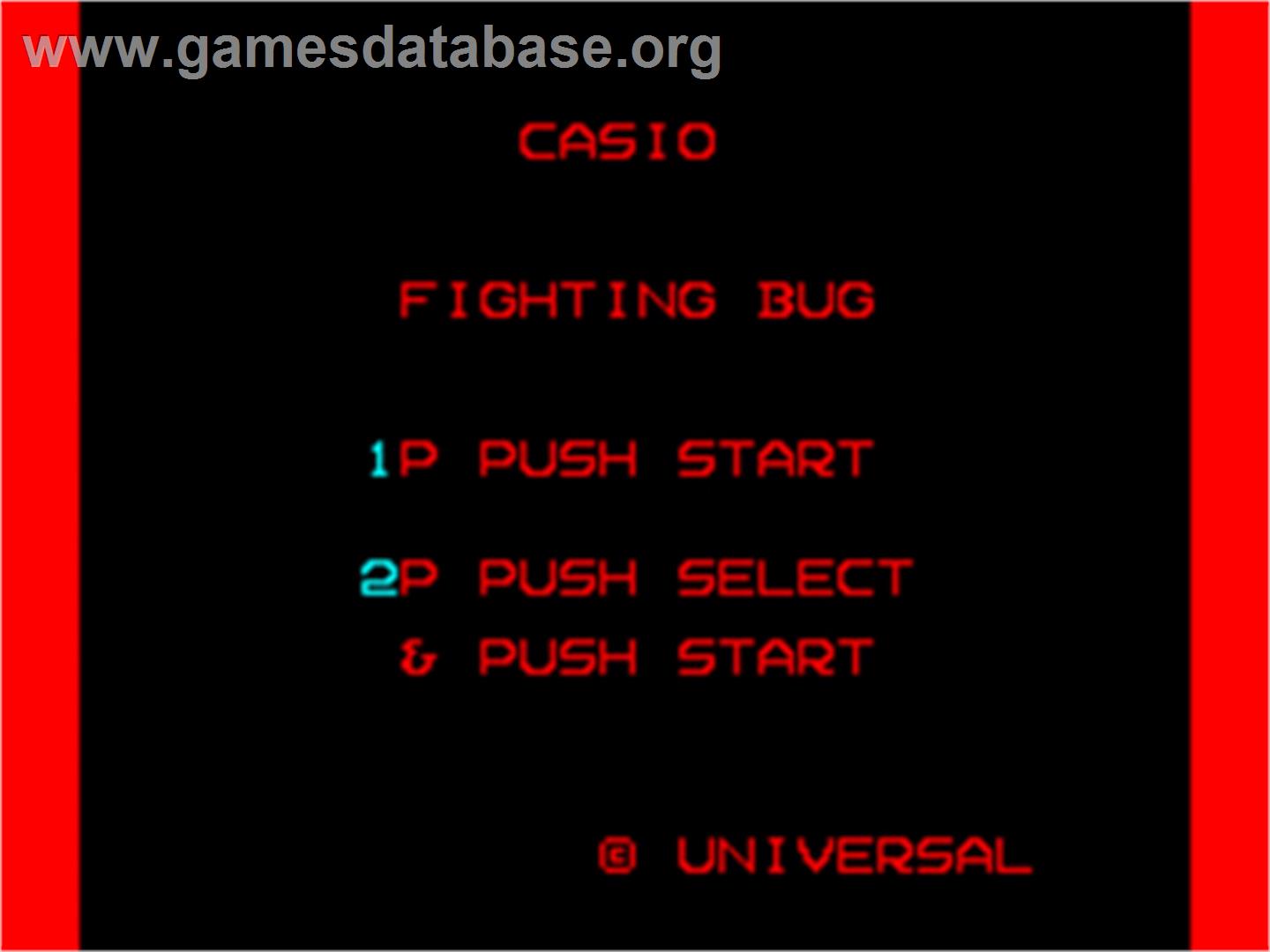 Fighting Bug - Casio PV-1000 - Artwork - Title Screen