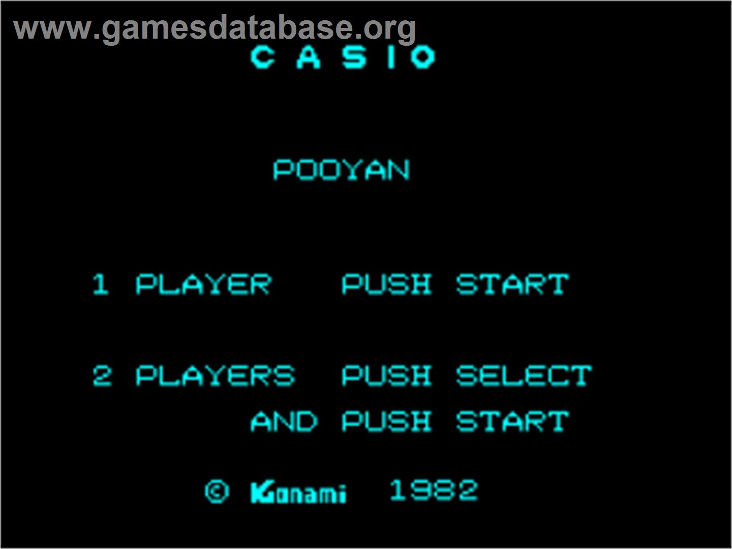 Pooyan - Casio PV-1000 - Artwork - Title Screen