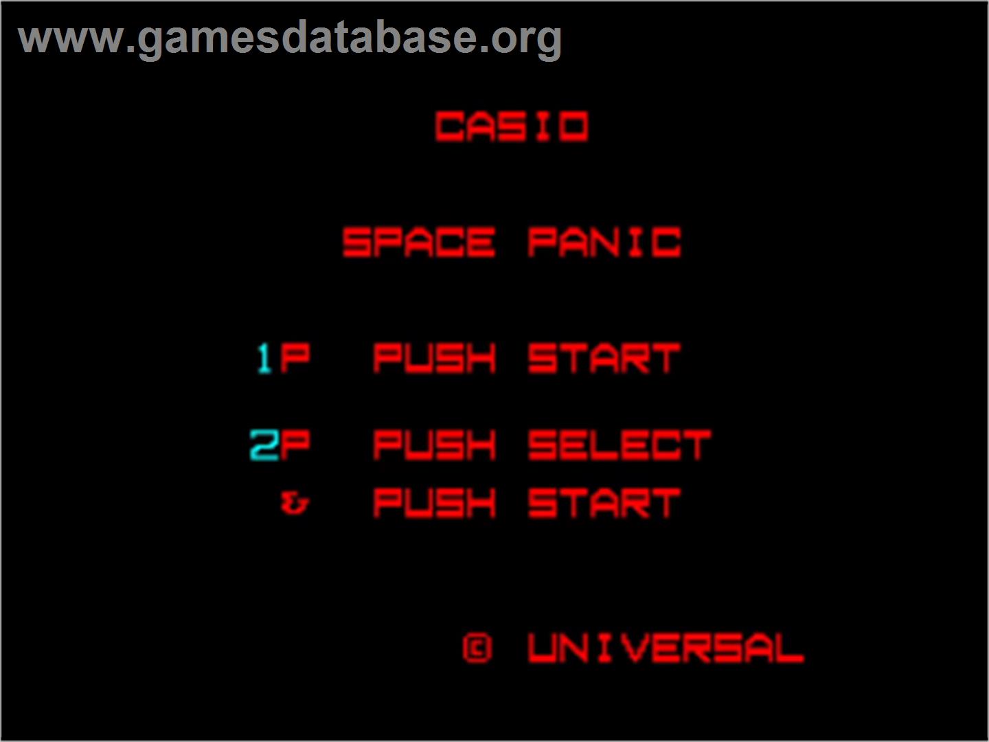 Space Panic - Casio PV-1000 - Artwork - Title Screen