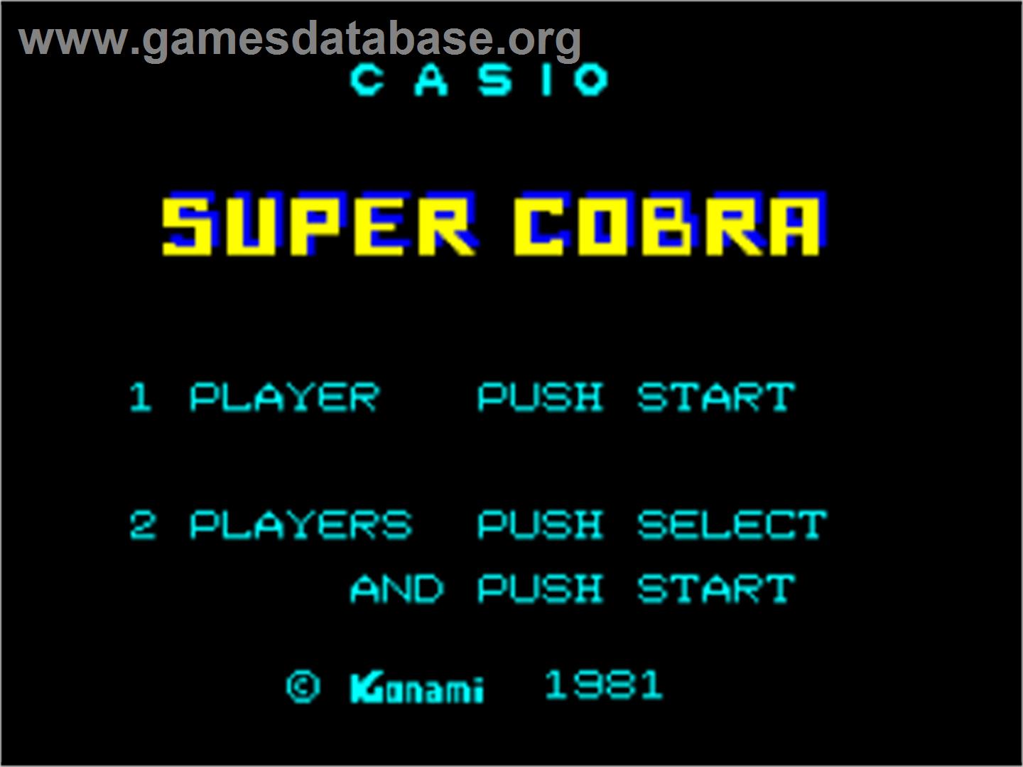 Super Cobra - Casio PV-1000 - Artwork - Title Screen