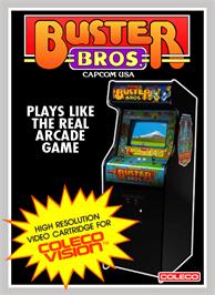 Box cover for Buster Bros. (Pang) on the Coleco Vision.