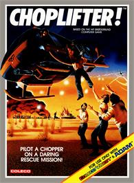 Box cover for Choplifter! on the Coleco Vision.