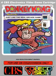 Box cover for Donkey Kong on the Coleco Vision.