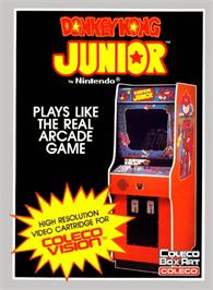Box cover for Donkey Kong Junior on the Coleco Vision.