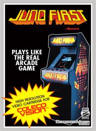 Box cover for Juno First on the Coleco Vision.