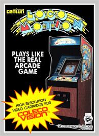 Box cover for Loco-Motion on the Coleco Vision.