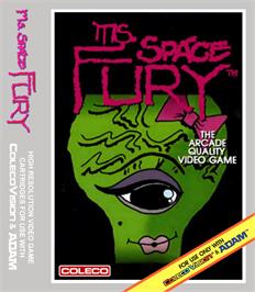 Box cover for Ms. Space Fury on the Coleco Vision.