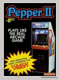 Box cover for Pepper II on the Coleco Vision.