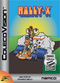 Box cover for Rally-X on the Coleco Vision.