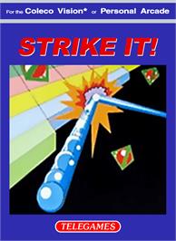Box cover for Strike It! on the Coleco Vision.
