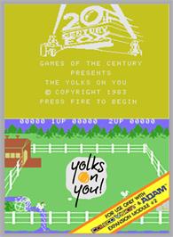 Box cover for Yolk's on You on the Coleco Vision.