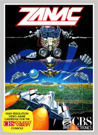 Box cover for Zanac on the Coleco Vision.