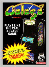 Box cover for galaga on the Coleco Vision.