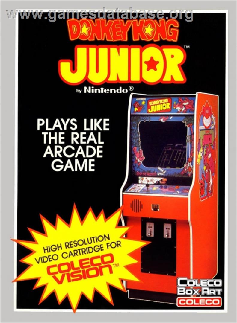 Donkey Kong Junior - Coleco Vision - Artwork - Box