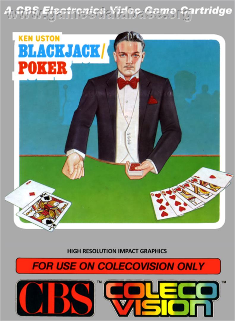 Ken Uston Blackjack/poker - Coleco Vision - Artwork - Box