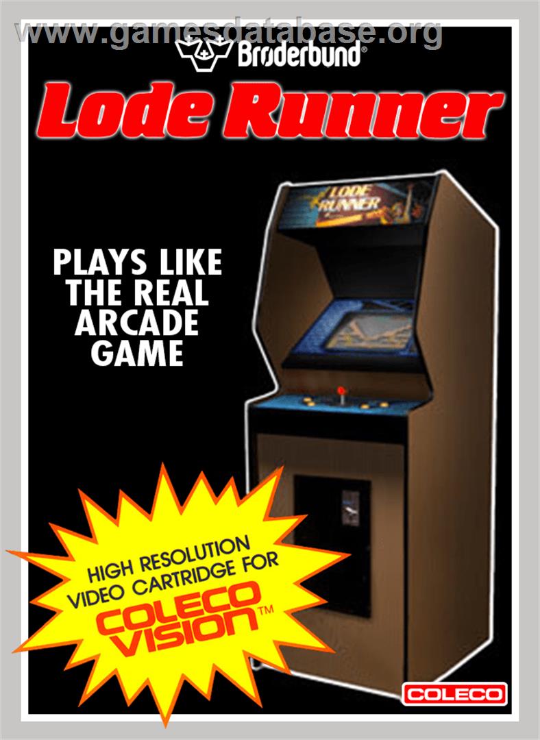 Lode Runner - Coleco Vision - Artwork - Box