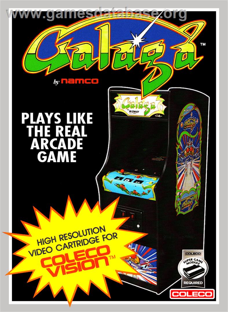 galaga - Coleco Vision - Artwork - Box
