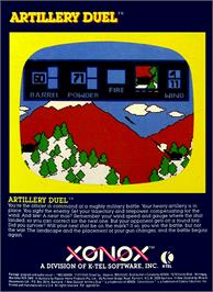 Box back cover for Artillery Duel on the Coleco Vision.