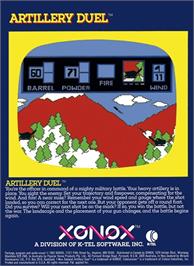 Box back cover for Artillery Duel on the Coleco Vision.
