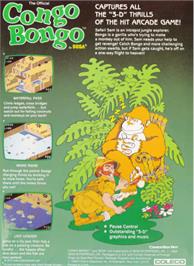 Box back cover for Congo Bongo on the Coleco Vision.