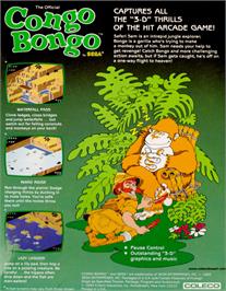 Box back cover for Congo Bongo on the Coleco Vision.