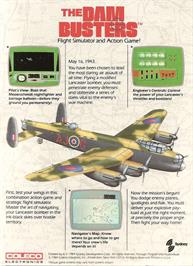 Box back cover for Dam Busters, The on the Coleco Vision.