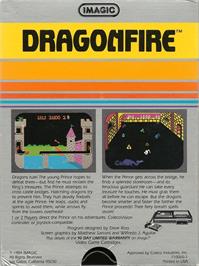 Box back cover for Dragonfire on the Coleco Vision.