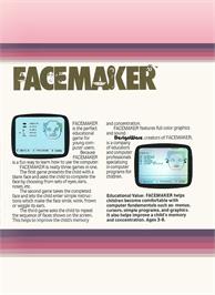 Box back cover for FaceMaker on the Coleco Vision.