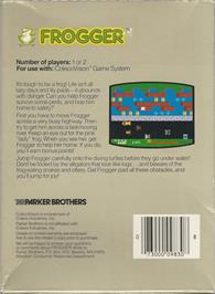 Box back cover for Frogger on the Coleco Vision.