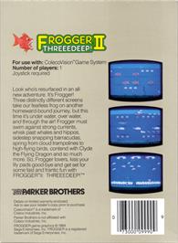 Box back cover for Frogger 2 - Threeedeep! on the Coleco Vision.