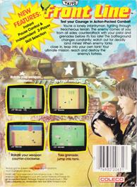 Box back cover for Front Line on the Coleco Vision.