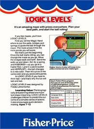 Box back cover for Logic Levels on the Coleco Vision.