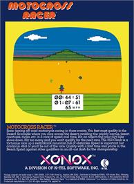 Box back cover for Motocross Racer on the Coleco Vision.