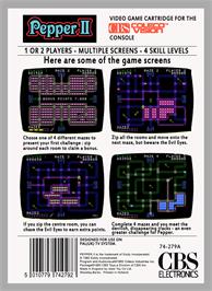 Box back cover for Pepper 2 on the Coleco Vision.