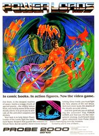 Box back cover for Power Lords: Quest for Volcan on the Coleco Vision.