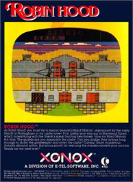 Box back cover for Robin Hood on the Coleco Vision.