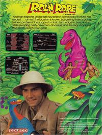 Box back cover for Roc 'n Rope on the Coleco Vision.