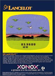 Box back cover for Sir Lancelot on the Coleco Vision.