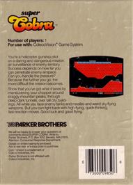 Box back cover for Super Cobra on the Coleco Vision.