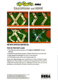 Box back cover for Up'n Down on the Coleco Vision.