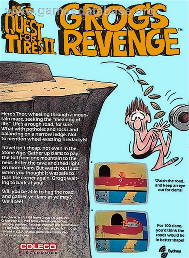 BC's Quest for Tires 2: Grog's Revenge - Coleco Vision - Artwork - Box Back