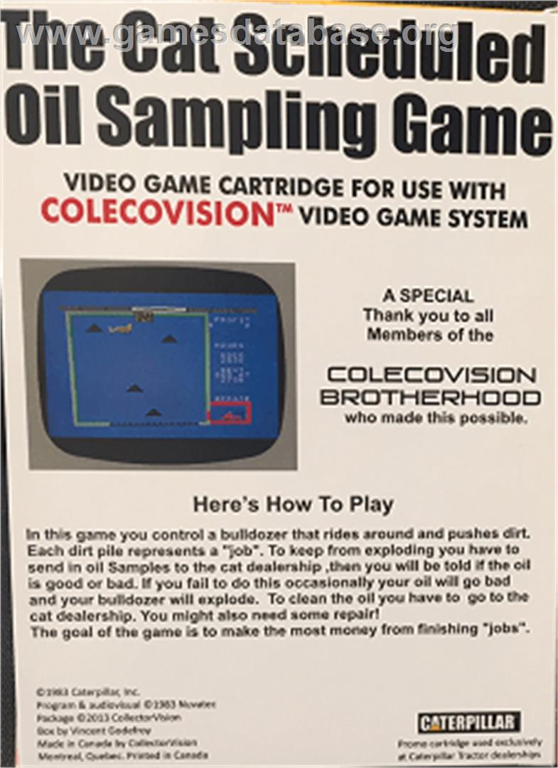 CAT S.O.S. Game, The - Coleco Vision - Artwork - Box Back
