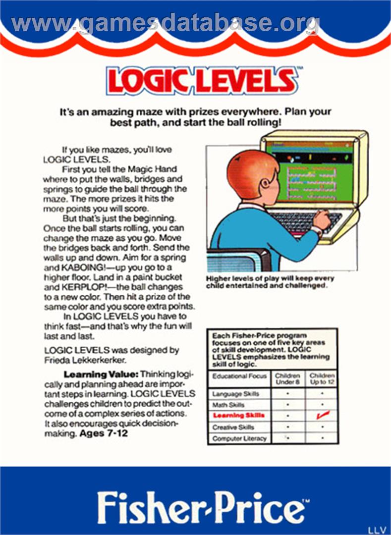 Logic Levels - Coleco Vision - Artwork - Box Back