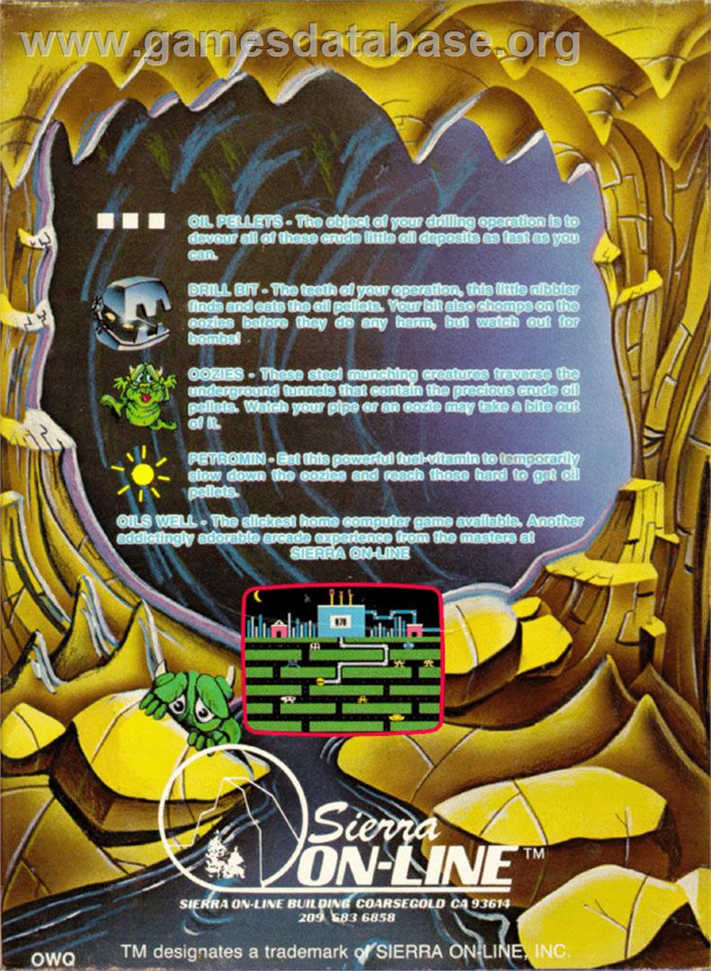 Oil's Well - Coleco Vision - Artwork - Box Back