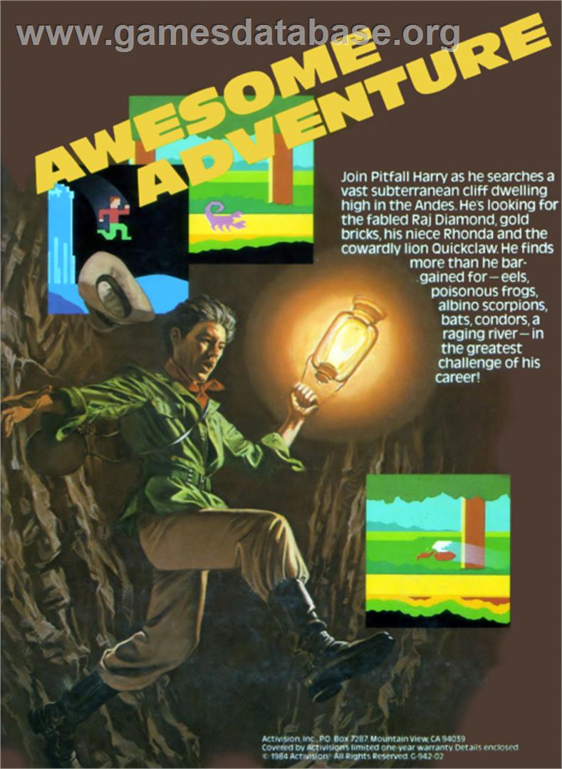 Pitfall II - Coleco Vision - Artwork - Box Back