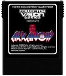 Cartridge artwork for Arkanoid on the Coleco Vision.